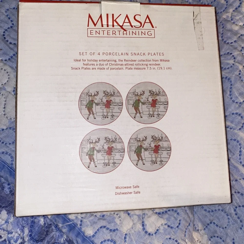 Retired 2019 Mikasa REINDEER Porcelain 7.5